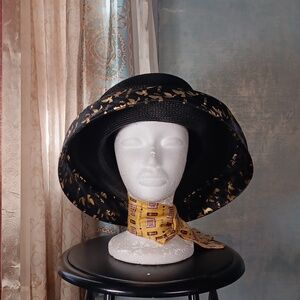 New York Black and Gold Year-Round Church Hat